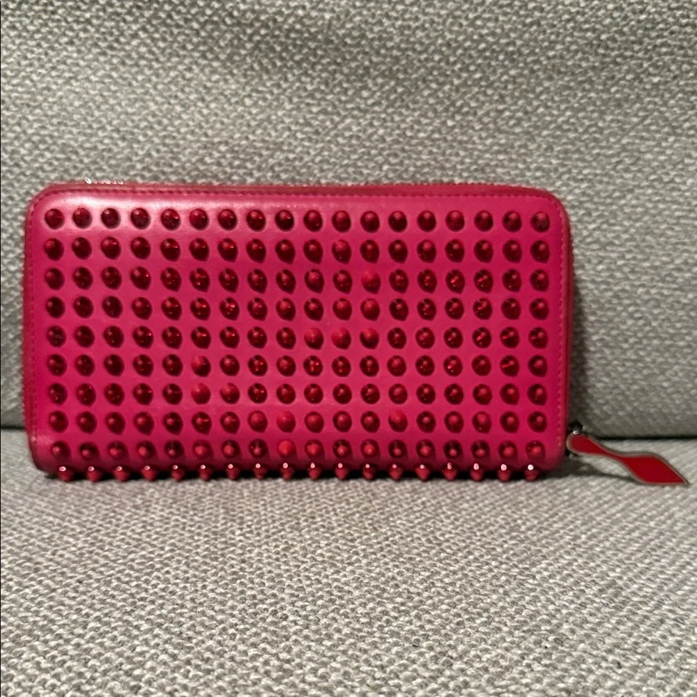 Christian Louboutin Authentic Pink Studded Women's Wallet
